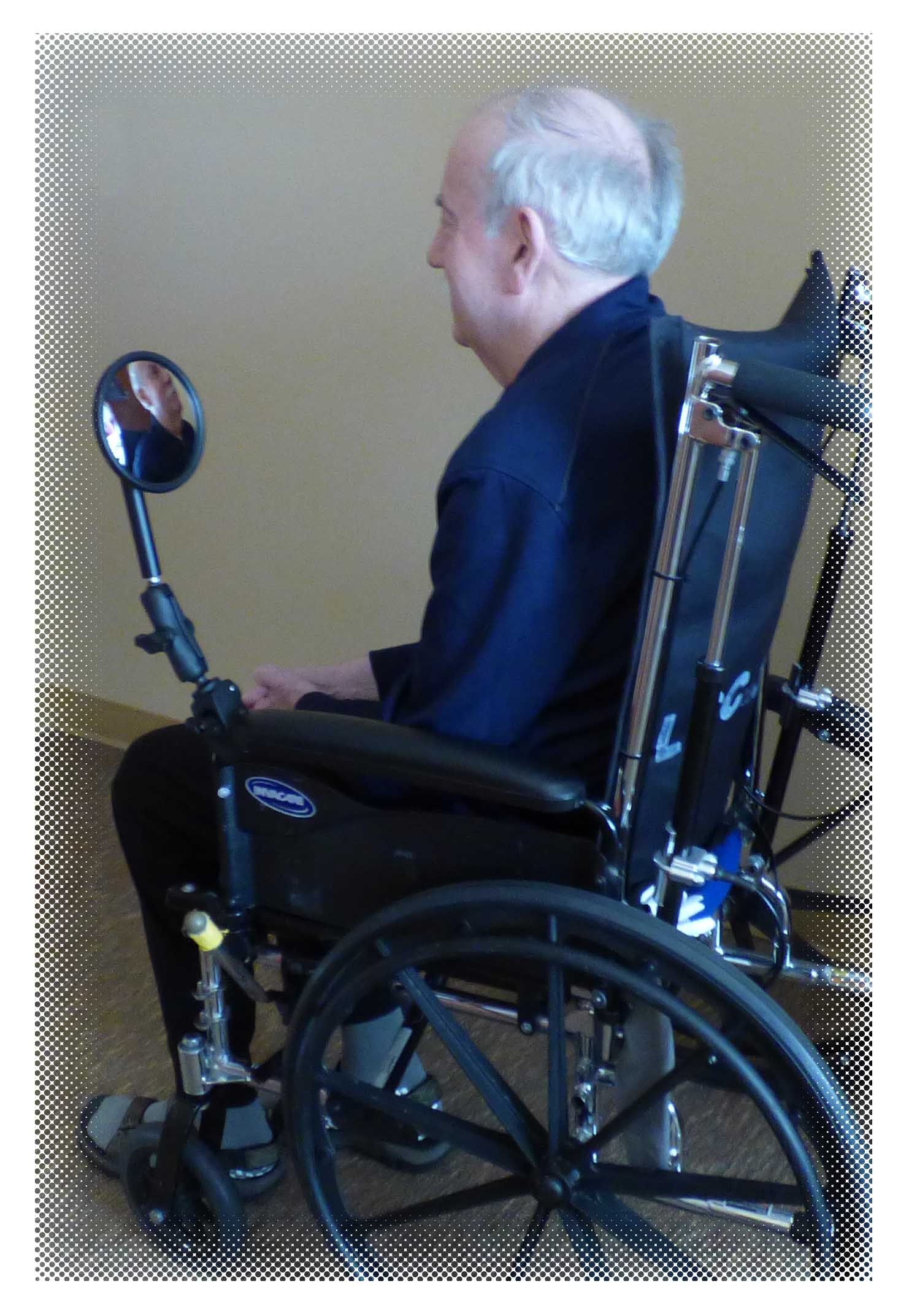 Rear View Mirror for Wheelchairs