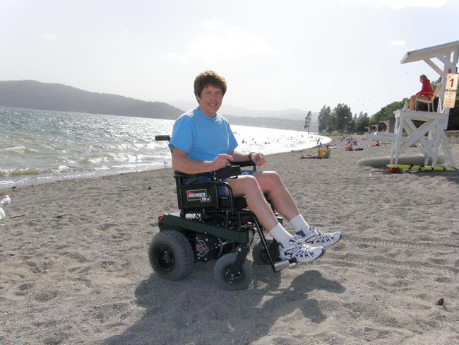 BOUNDER Plus Power Wheelchair at the Beach