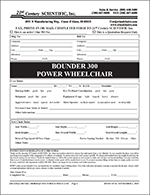 BOUNDER 300 Order/Quote Form