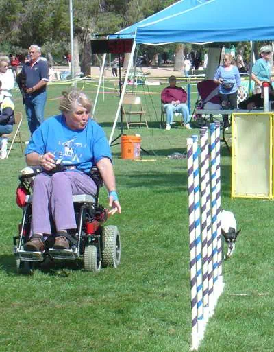 Judy Guillot doing Dog Agility